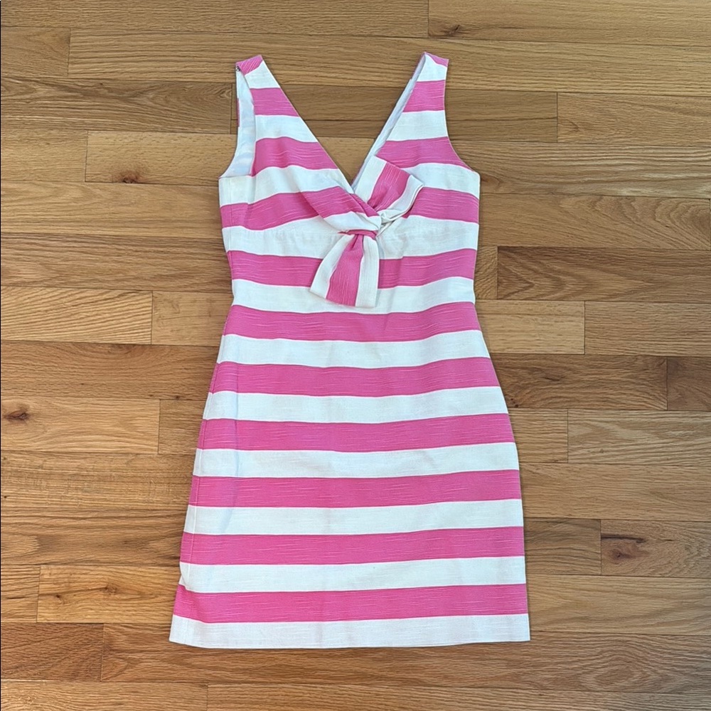 Kate Spade Pink and White Striped Sleeveless Dress